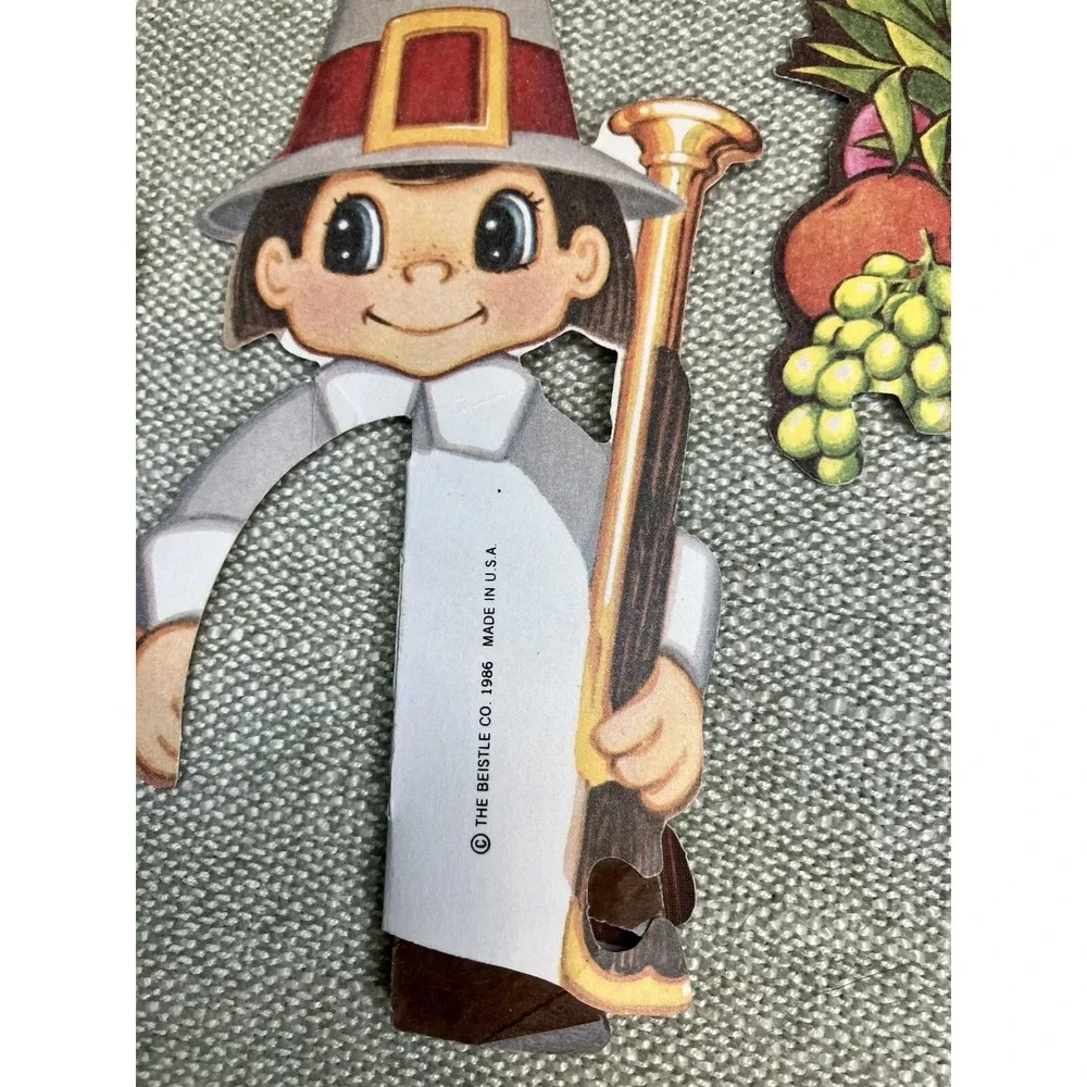 Vintage 1986 Beistle Thanksgiving Honeycomb Decorations & Suncatchers Lot USA